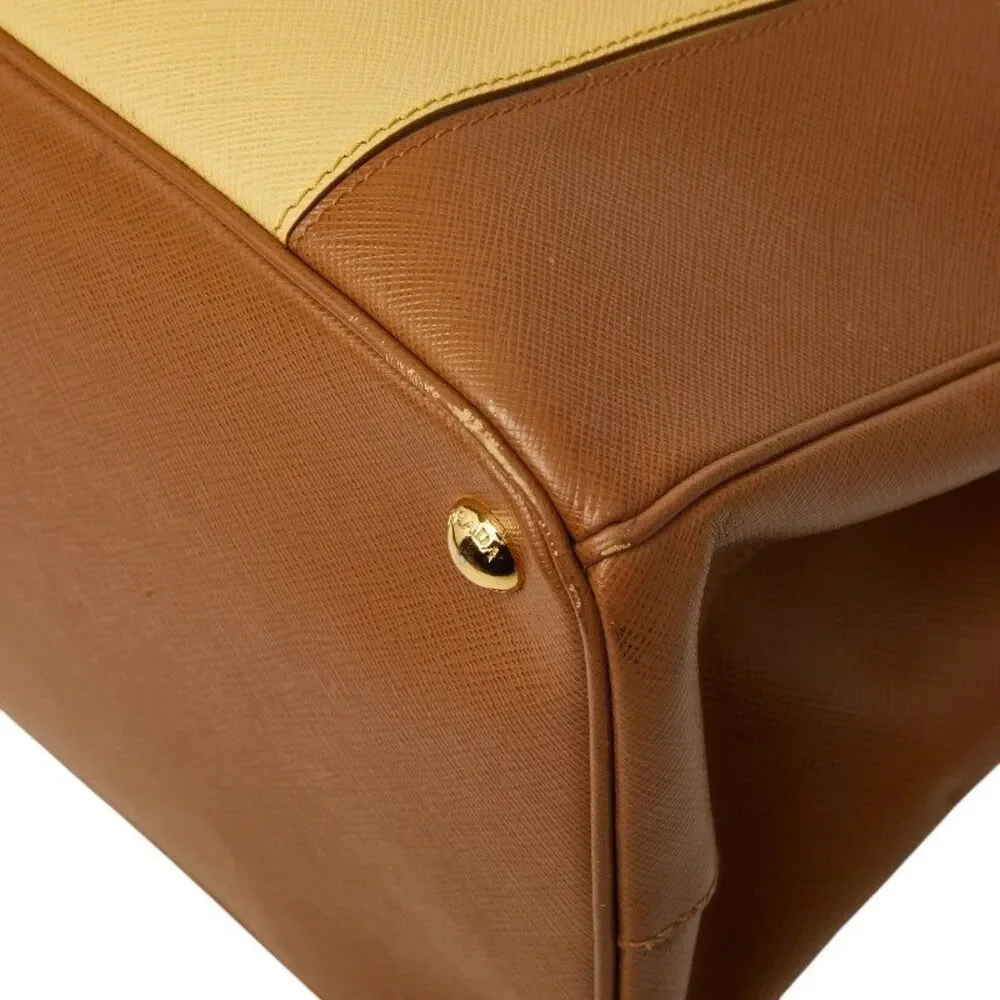 Prada Galleria Large Triangle Logo Handbag